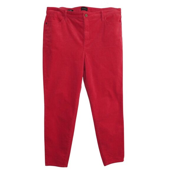Talbots Red 5 Pocket Corduroy Jegging 16 - Picture 2 of 8